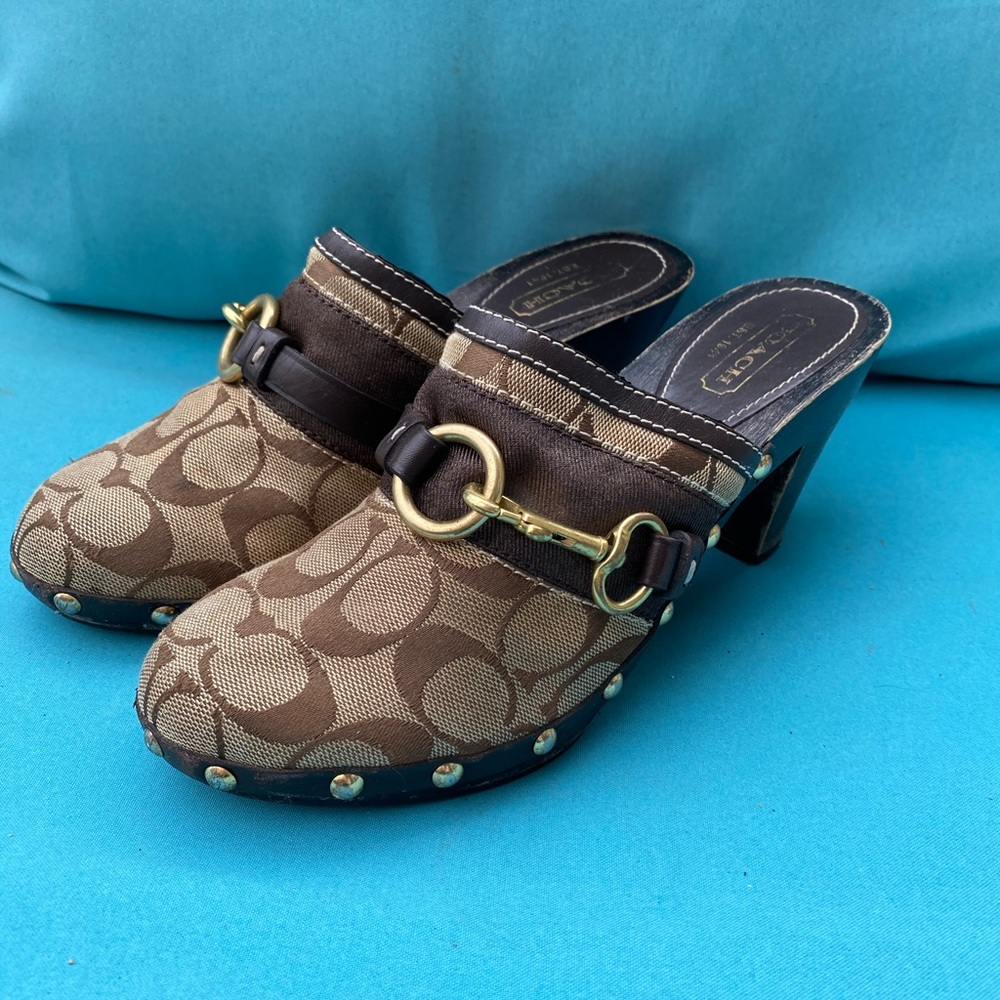 Authentic Coach signature  Clogs